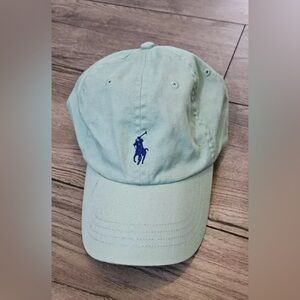 Polo Ralph Lauren Seafoam Green with Navy Pony Logo Cap Hat One Size